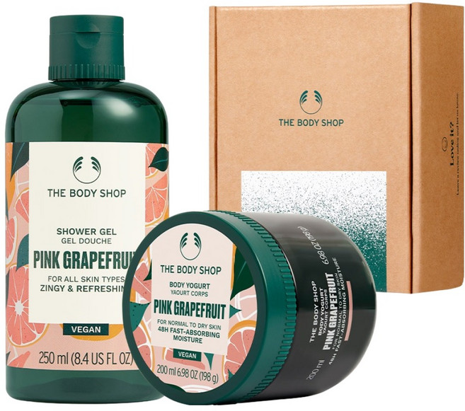 더바디샵 핑크그레이프후룻 샤워젤 + 바디요거트 선물세트, 1세트