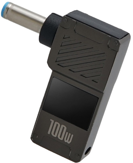 컴스 100W 20V 꺾임 고리형 C타입 HP PD 변환 젠더 외경 4.5mm 내경 3mm