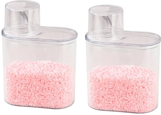 오템 눈금 세제 소분 용기1L, 투명, 2개