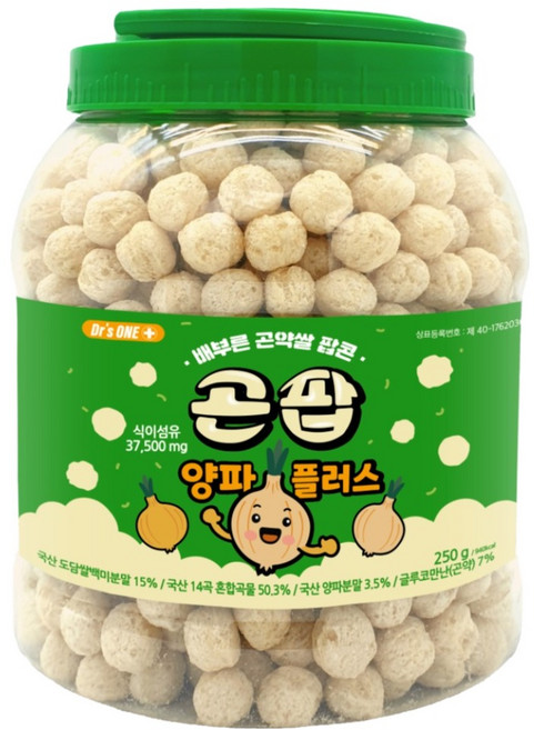 곤팝 닥터스원 배부른 곤약쌀 팝콘 양파플러스, 1개, 250g
