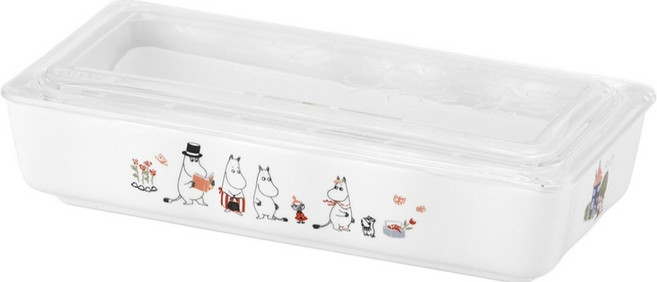 에스엠에프 무민 더키친 직사각 수저통, 화이트, 1개