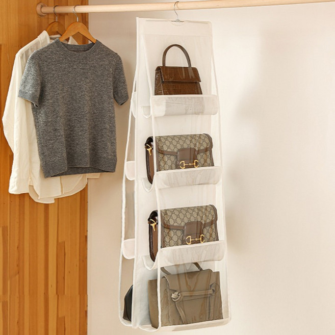 모던모어 다용도 8칸 가방 보관함 화이트, 1개, 1개입