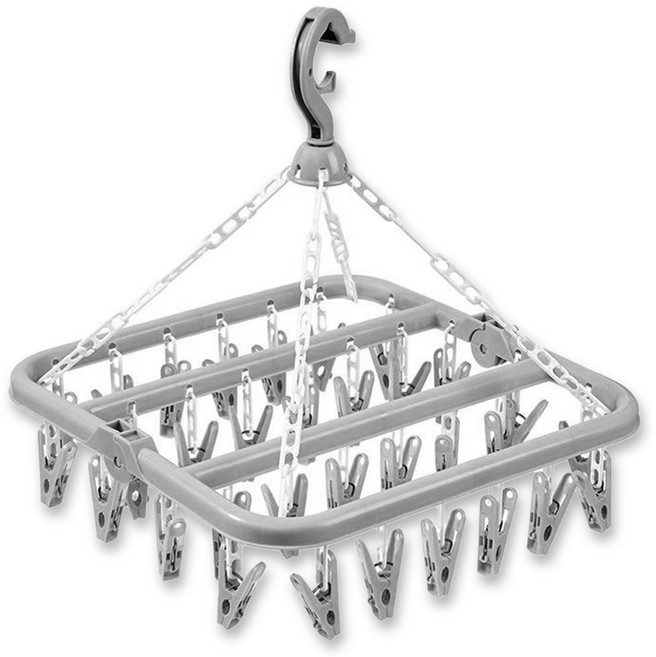 모던모어 다용도 접이식 옷걸이, 1개, 그레이