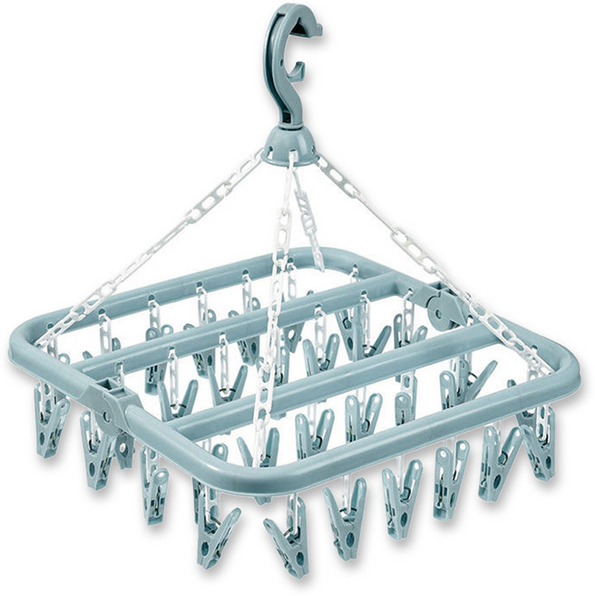 모던모어 다용도 접이식 옷걸이, 1개, 블루
