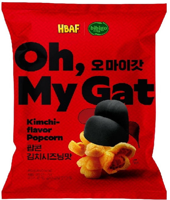 바프 오마이갓 팝콘 김치시즈닝맛, 1개, 80g