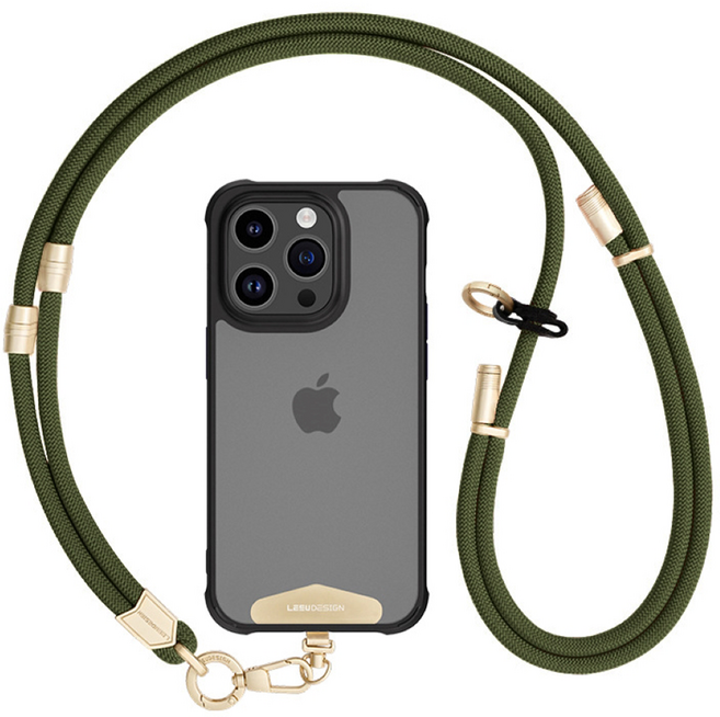LEEU DESIGN 多功能三合一掛繩, 軍綠, 1個