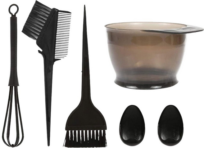 엘로브 가정용 셀프 염색도구 5종 세트, 블랙, 1세트