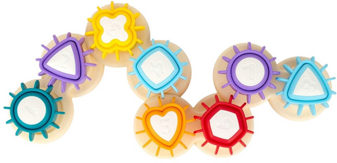 캐스비 튼튼 빙글빙글 도형놀이, 혼합색상, 1개