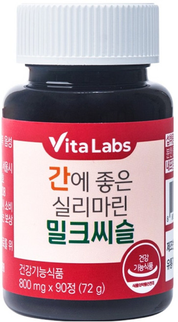 VitaLabs 간에 좋은 실리마린 밀크씨슬 72g, 90정, 1개