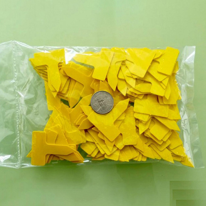 하늘e정원 프리미엄 식물이름표 라벨 3.5cm 80p 세트, 노랑, 60g