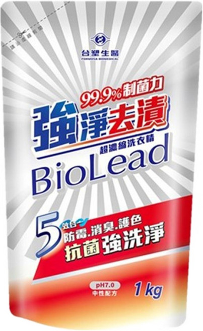 台塑生醫 BioLead 強淨去漬洗衣精補充包, 1kg, 1個