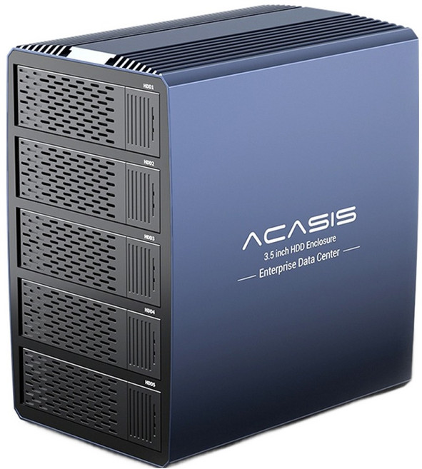 ACASIS 5베이 RAID DAS 외장하드 케이스, 1개, EC-7355