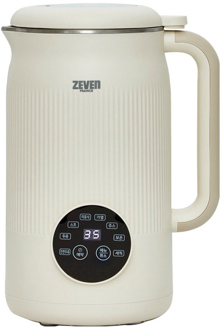 제벤 스텐304 저소음 디지털 원터치 죽 이유식 주스 두유제조기 아이보리 1.2L, ZB-1080VR