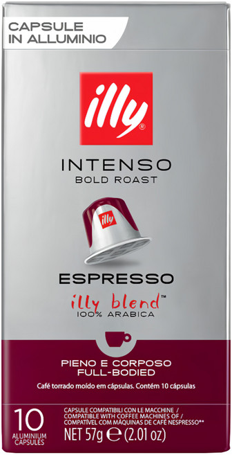 illy 意利 INTENSO 深烘焙濃縮 NESPRESSO咖啡膠囊, 5.7g, 10個裝, 1組