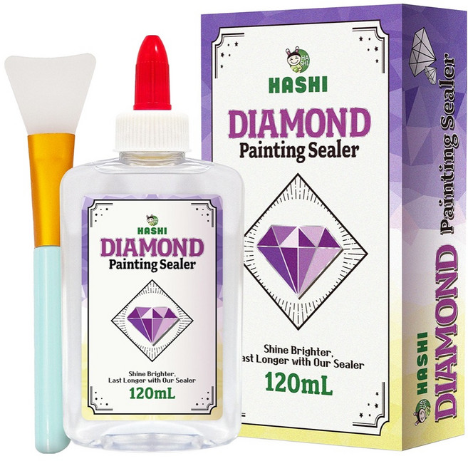 하시 보석십자수 실속형 유액 유광 코팅제 120ml, 혼합색상, 1개