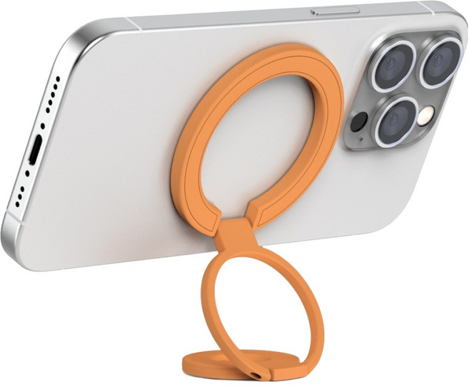 어반어스 듀얼자석 맥세이프 스마트톡 휴대폰 거치대, 오렌지, 1개