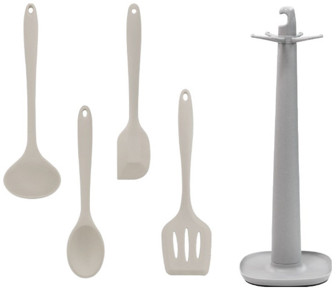 lilive 실리콘 조리도구 5p 세트, 5종, 모카그레이, 1세트