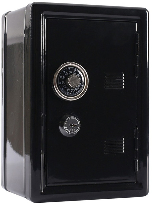 씨앤초이스 미니 캐비닛 저금통, 블랙, 1개