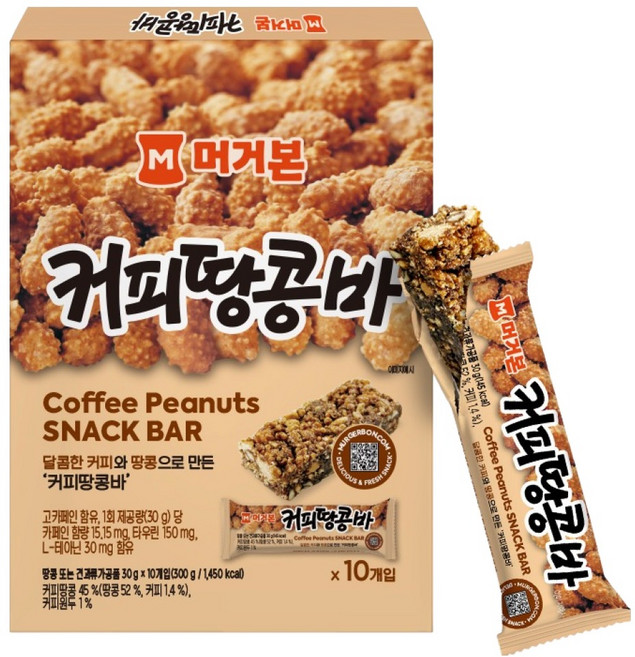 머거본 커피 땅콩바 10p, 300g, 1개