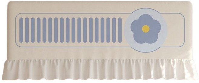 릴리픽 심플 에어컨 가리막 커튼 1.5P 에어컨 88cm이하, 1개, 프레쉬꽃