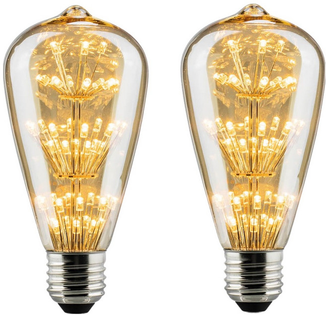 블링라이트 KDT-YD LED 에디슨 ST64벌브 눈꽃 2W 전구, 전구색, 2개