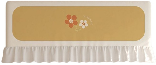 릴리픽 심플 에어컨 가리막 커튼 2P 에어컨 90cm이하, 1개, 노랑오렌지