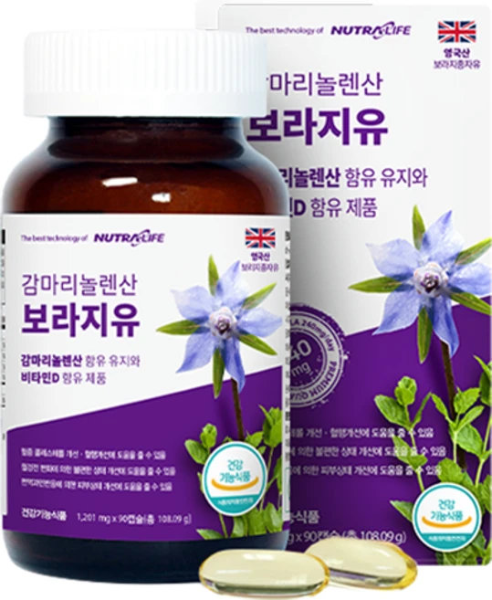 뉴트라라이프 감마리놀렌산 보라지유, 90정, 1개 - 쿠팡