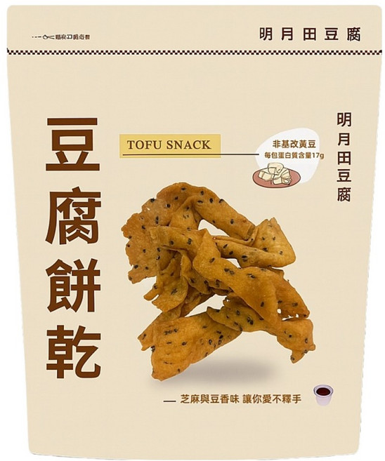 明月豆腐 原味豆腐餅乾, 1包, 150g