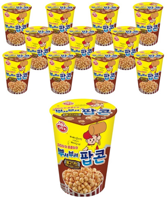 오뚜기 뿌셔뿌셔 불고기맛 팝콘, 12개, 45g