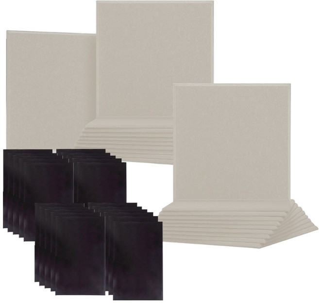 마켓플랜 셀프시공 인테리어 방음 흡음재 자석형 21p + 자석 21p 세트, 베이지(흡음재), 1개