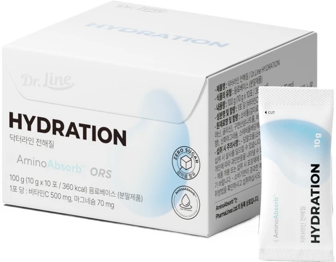 닥터라인 전해질 하이드레이션 10p, 100g, 1개 - 쿠팡