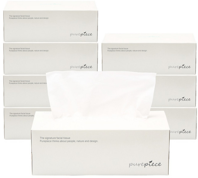 퓨어피스 시그니처 미용티슈 2겹, 8개, 250개입