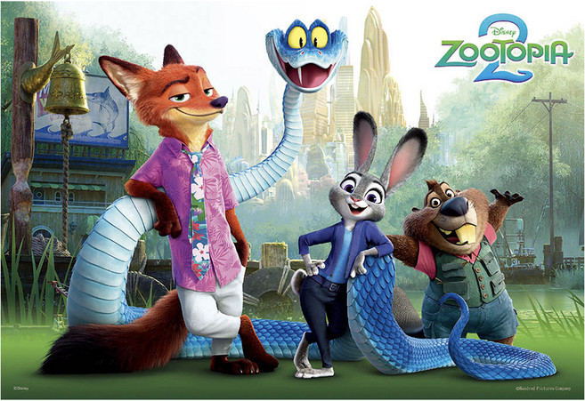 HUNDRED PICTURES 百耘圖 Zootopia 2 動物方城市2 拼圖 1 HPD0300S-261, 混和顏色, 1個, 300片