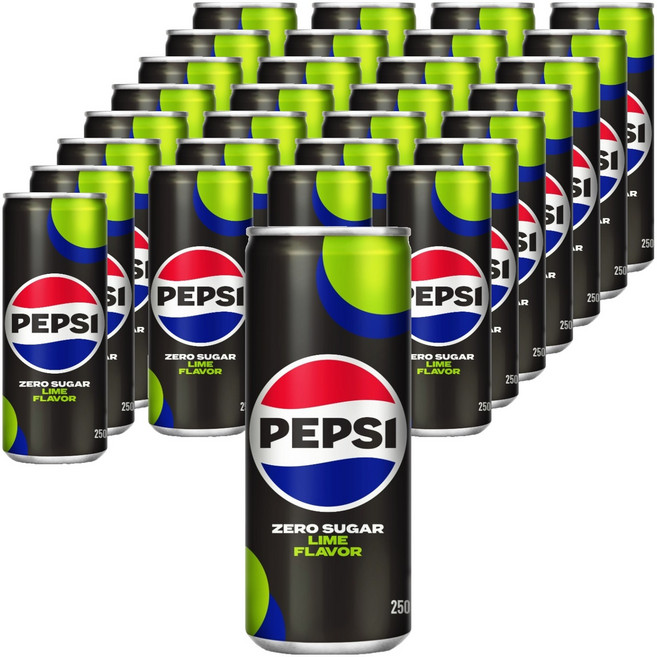 펩시 제로슈거 라임향, 30개, 250ml