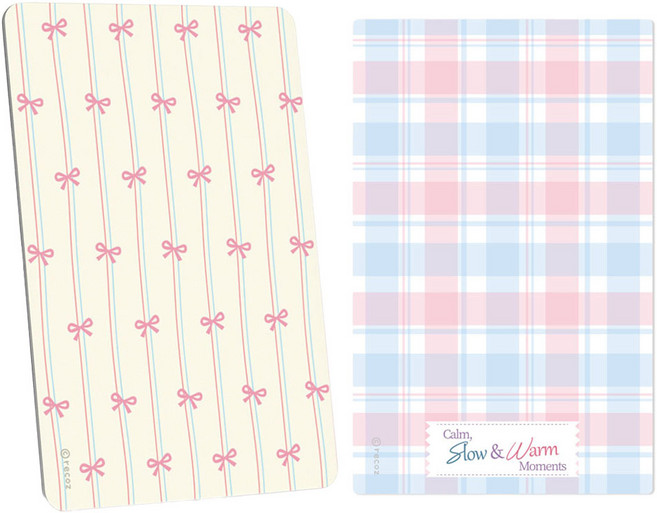 리코즈 커스텀 데코 카드 스티커 08 노칩 리본체크 2종 세트, 혼합색상, 1세트