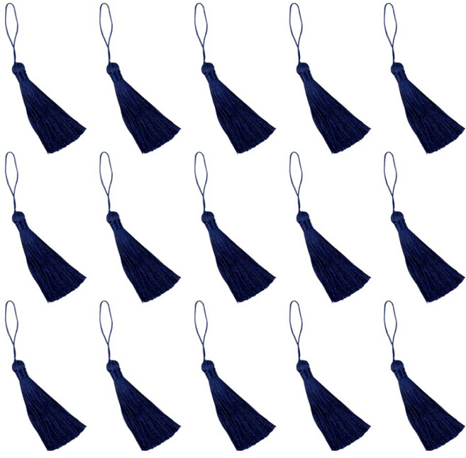 아이엔피 베이직 자수 태슬 8cm, 11 네이비, 15개