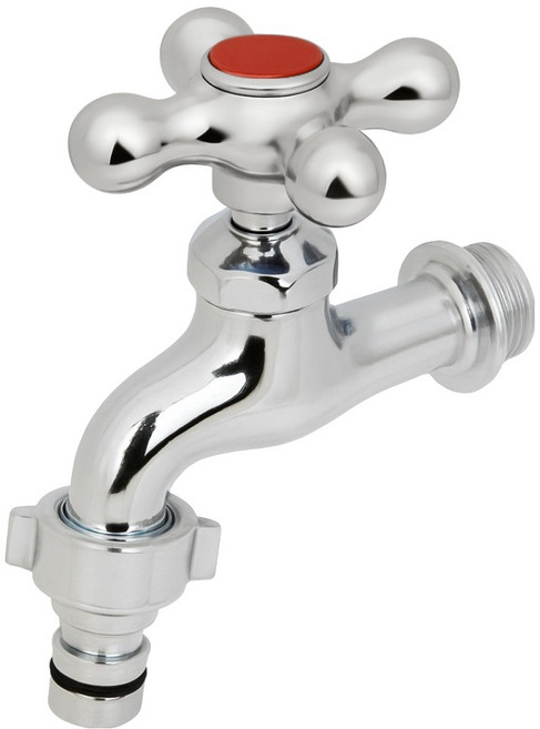 리빙이프 십자 커플링 온수 수도꼭지, 1개