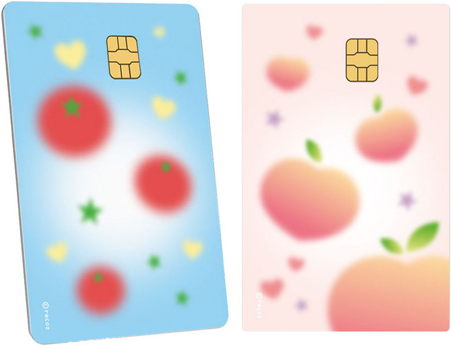 리코즈 커스텀 데코 카드 스티커 06 미니칩 프루티 2종 세트, 혼합색상, 1세트