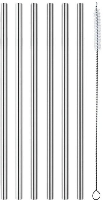 텀블러브 스테인레스304 텀블러 빨대 887ml 1.18L 30cm 6p + 청소솔 세트, 1개