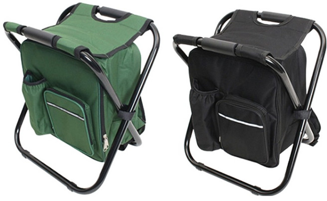 싸파 접이식 배낭 의자 2종 세트, 그린, 블랙, 1세트