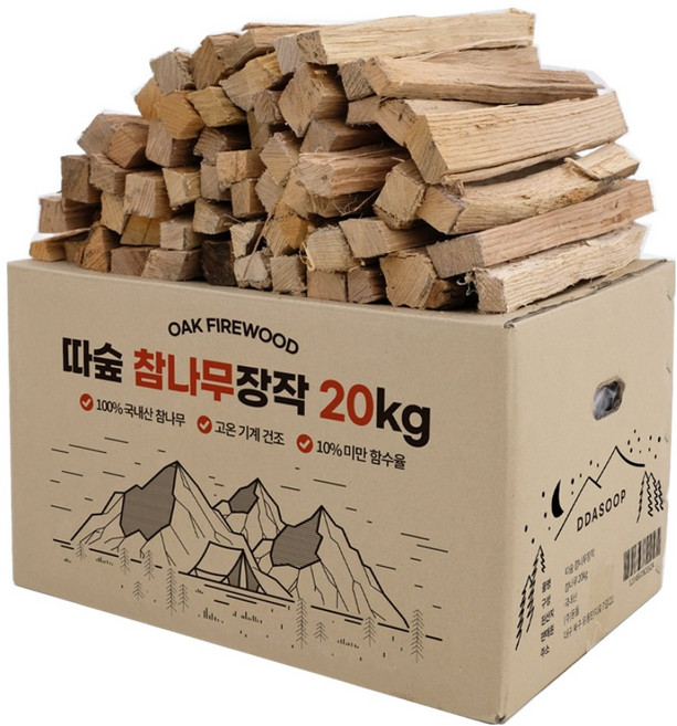 따숲 참나무장작 CE624, 20kg, 1개
