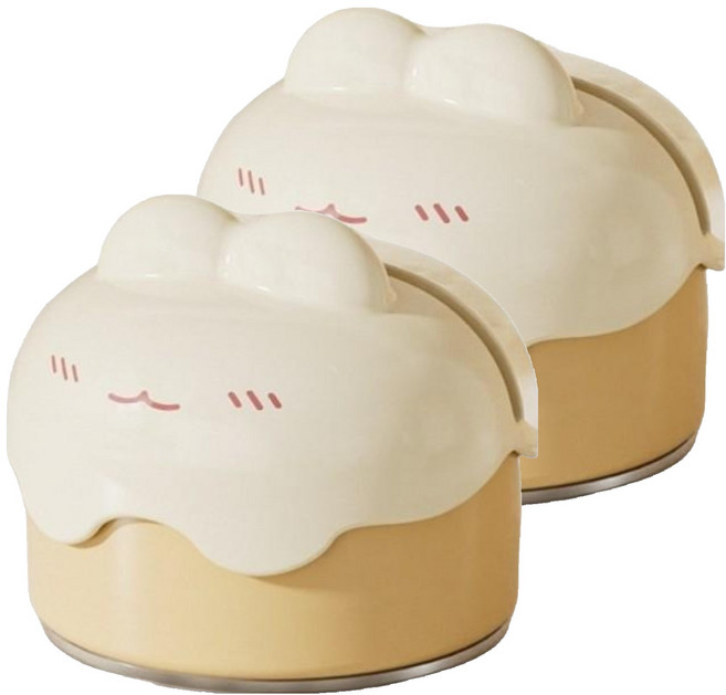 Couselect 家用多功能快速磨刀器 可愛表情造型款, 黃色, 2個