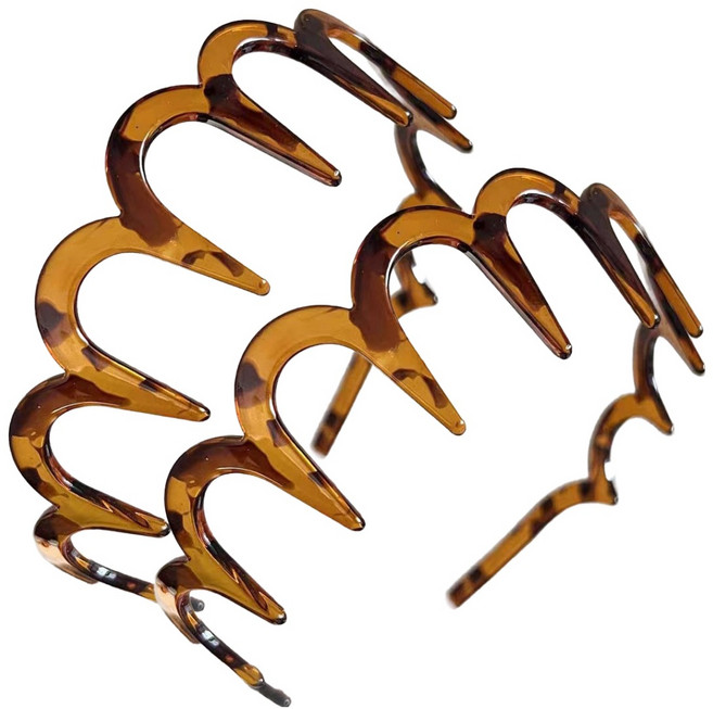 딥톡 헤어라인 왕빗살 머리띠 볼륨 헤어밴드 25DT1055 2p