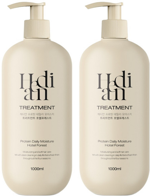 헤디안 프로틴 데일리 모이스처 트리트먼트 호텔포레스트, 2개, 1L