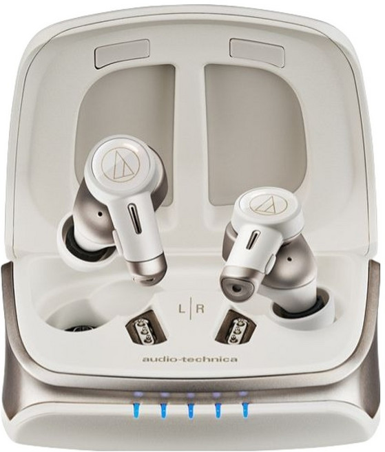 오디오테크니카 고감도 드라이버 프리미엄 노이즈캔슬링 완전 무선 이어폰, 화이트, ATH-TWX9MK2 WH