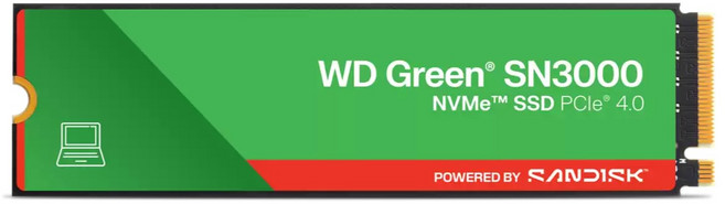 SanDisk 晟碟 WD Green M.2 2280 NVMe SSD, SN3000, 2TB