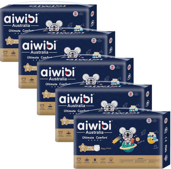 aiwibi 愛薇彼 夜用甄柔褲型紙尿褲 12~17kg, 200個, XL
