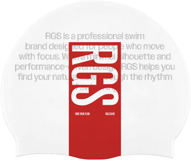 RGS Focus 矽膠泳帽, 紅色, 1個