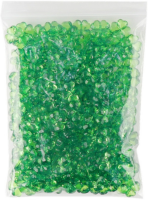 유니아트 98번 네잎클로버 대용량 모양비즈 200g, 초록, 1개