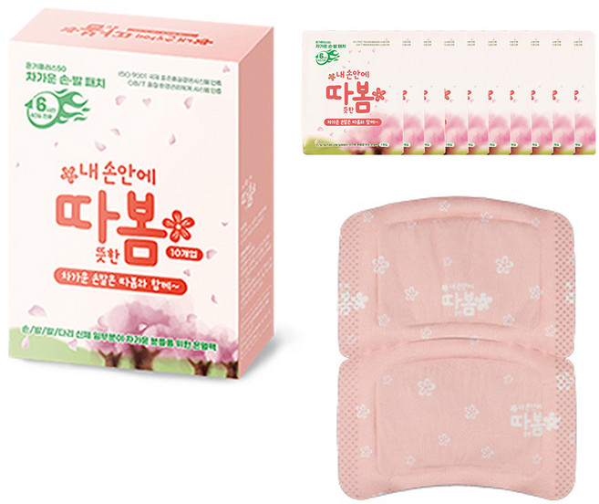 온기플러스50 따봄 손발 온열핫팩 10p, 1개